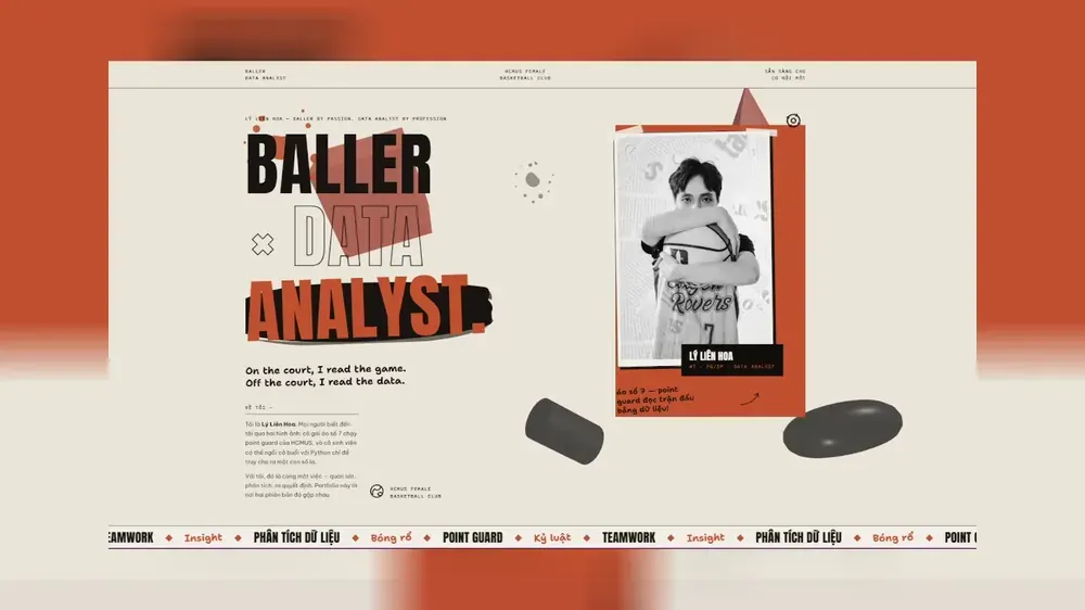 Portfolio website — Sports Data Portfolio, designed by BBO TECH