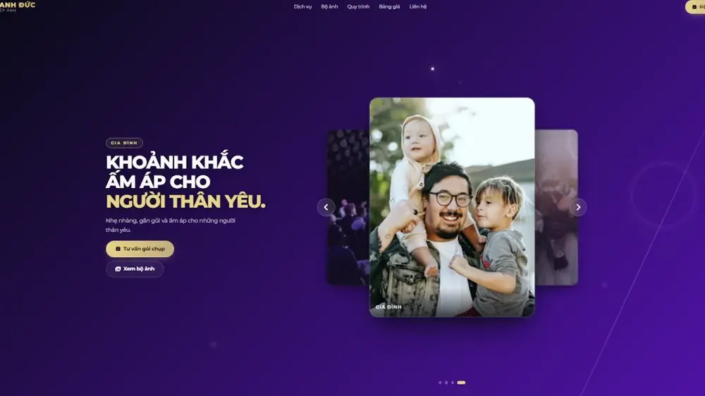 Photography website — Photo Anh Duc, designed by BBO TECH
